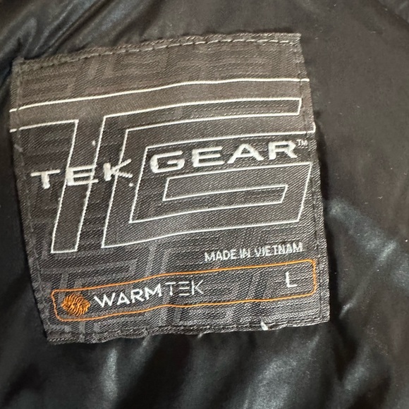 Tek Gear Warm Tek Black Jacket Quilted Puffer Coat Women’s Large Hood Sz L - Picture 6 of 9